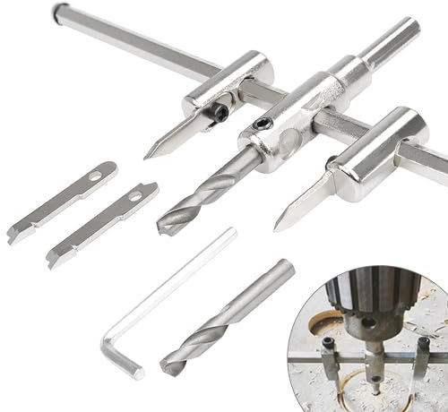 Taglierina Circolare In Lega, Sega Circolare Con Distanza Tra i Fori Regolabile Da 30 a 300 Mm, Facile Da Usare, Trapano Universale Per Legno, Cartongesso, Plastica, UPVC
