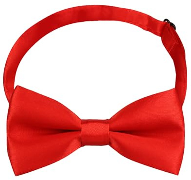 MAIANY noeud papillon enfant, pour Enfants et Garçons, Taille réglable, pour Cérémonies de Mariage, Fêtes et Anniversaires, Accessoire de Mode pour Enfants (Rouge)