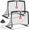 Fussballtore für Garten Kinder, Set 2er Pop-Up Fußballtor Faltbar mit Zielscheibe U-förmige Bodennägel und Tragetasche für Garten Hinterhoftraining und Freiluft Sportspiele 120 * 90 * 90cm