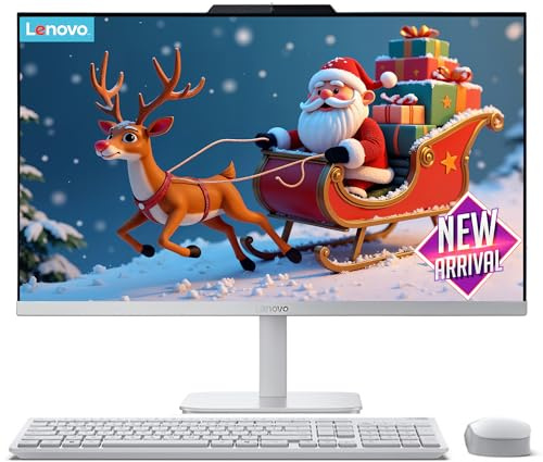 Lenovo All-in-One Desktop with Intel 4-Core Processor| 24 inch Full HD Display| WiFi 6| Bluetooth| HDMI, USB, Ethernet Ports| Windows 11 Pro| for Business & Personal Use (16GB RAM & 128GB SSD)