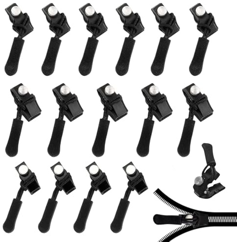 Ceeyoll Lot de 15 fermetures et éclair de rechange - Solide et durable - Ne se déforme pas facilement - Convient pour jeans et sacs