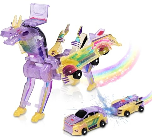 Felly Voiture Enfant 2 3 4 5 6 Ans, Robocrash Voiture de Jouet Robot Déformée, 2 Pièces de Voitures Combinée Déformation Collision, Voitures Jeu Garçons Filles, Cadeau Noel d'anniversaire pour Enfants