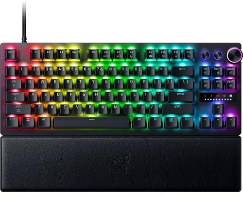 Razer Huntsman V3 Pro Tenkeyless 8KHz - TKL PC Gaming Keyboard - 8KHz HyperPolling - Analog Optical Switches - actuation 0,1-4,0mm - Snap Tap - Rapid Trigger - QWERTY UK Layout | Black