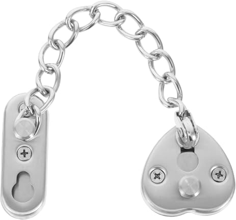 DOITOOL Verrou de Porte à Chaîne Acier Inoxydable Verrouillage Antieffraction sans Perçage Chaîne Réglable et Épaisse Sécurité Renforcée pour Porte Entrée Maison et Hôtel