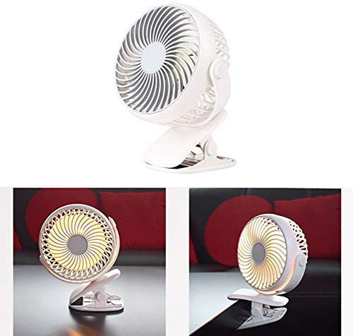 WPCASE Ventilador De Pinza Ventilador Clip Mini Ventilador USB Silencioso Ventilador Bebe Baby Clip On Fan Battery Fan Clip Clip On Electric Fan Clip On Desk Fan USB Fan Clip White