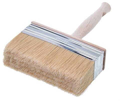 Aqbau® Flächenstreicher 140mm x 40mm Flächenpinsel Flächenstreicher Terrassenstreichbürste Borstenpinsel Pinsel Holzpinsel breit Pinsel für Holzöl Malerpinsel breit