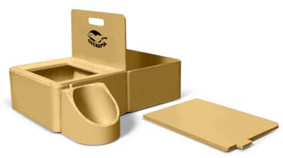 Geckopia Triple Dish 3.0 | 3 in 1 Reptile Bowl | Gecko & Reptile Calcium & Water Food Bowl | Mealworm Dish in BioPlastic | Wood