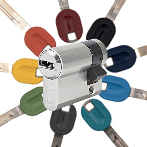 ABUS Bravus.2000 Halbzylinder in verschiedenen Längen - inkl. 3 Pro Cap Schlüssel - Wendeschlüssel-Sicherheitszylinder - Sicherungskarte - Patentschutz bis 2030 (K=Knaufseite)