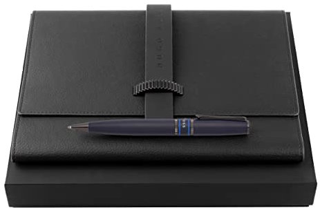 Hugo Boss Schreib-Set Illusion Gear HPBM212 (Kugelschreiber & A5 Schreibmappe) | Geschenkbox