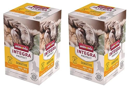 animonda Integra Protect Katze Sensitive, Diät Katzenfutter, Nassfutter bei Futtermittelallergie, mit Pute + Reis, 6 x 100 g (Packung mit 2)