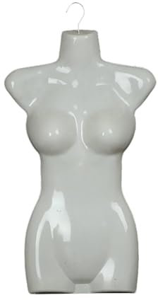 Perfeclan Hängende Damen-Mannequin-Torso, weibliche Puppe, weibliche Schneiderpuppe, T-Shirt-Display für kommerzielle Einzelhandelsgeschäfte, Einkaufszentren