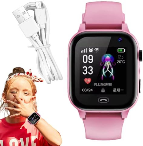 Paodduk Kids Smart Watch, Student Smart Phone Watch, Smart Watch With Camera Music and Videos, Rechargeable Smart Watches for Girls Boys Teens