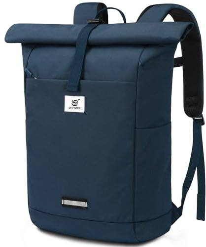 SKYSPER Sac à Dos Homme Extensible Sacs a dos Rolltop pour Voyage Vélo Travail College pour Adolescents Hommes Femmes