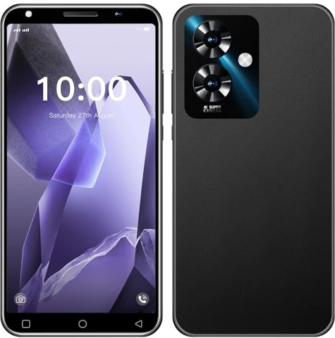 LilCost Unlocked Mobile Phones, 1GB RAM and 16GB ROM,Dual Camera Dual SIM, 5.0'' HD Display with 3500mAh Big Battery Support Wifi/Bluetooth/Face Android Cellphone (Note60-Black)