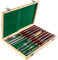 VEVOR Outils Tournage pour Tour à Bois, 8 PCS, Ensemble Ciseaux à Bois Lame en Acier Rapide HSS, avec Étui de Rangement, Prise en Main Confortable, pour Projets de Sculpture sur Meubles
