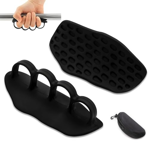 Handtag dyna, styrketräning, Suuwwn 2 stycken handtagshjälpmedel för styrketräning med förvaringsväska styrketräning handtagsdyna flexibelt gummi för säkert grepp