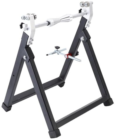 Ausla Soporte Equilibrador de Ruedas para Motocicleta, Soporte de Equilibrado de Ruedas de Acero con Conos de Centrado Ajustables y Puntero de Alineación para Bicicletas, ATV, UTV