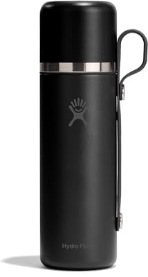 Hydro Flask – Insulated Hot Flask and Cup 828 ml (28 oz) – Leakproof, All-in-One Design – Keeps Drinks Hot 30 Hrs & Cold 30 Hrs – Black