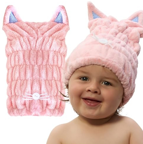 Glov Barnhandduk Hårtork Turban Mjuk Vattenabsorberande Huvudklädsel För Badtid Rolig Superhjälte Barnprodukter Badrum Tillbehör Komfortabel Avslappning