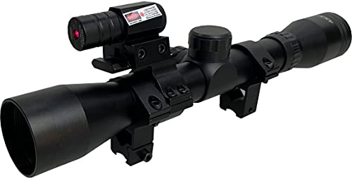 Visor telescópico 4x32 táctico | Mira Deportiva para carabinas y escopetas de Aire comprimido (balines) y Airsoft con láser