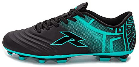 RUNIC Soccer Cleats for Men - Firm Ground Soccer Shoes with Multi-Shaped Studs, Football Shoes with Textured Forefoot, Soft Lining, Flexible Upper, and Reinforced Stitching