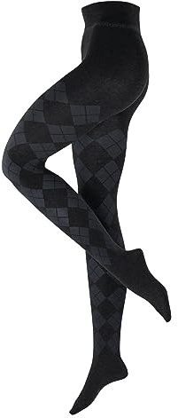 Burlington Elegant Essence W Ti coton fantaisie 1 paire, Collants Femme, Gris Anthracite Melange 3081, 36-38