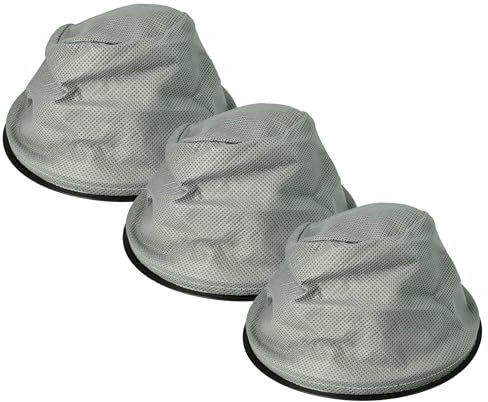 vhbw 3x filtro a sacco sostituisce 5900779934764 per aspiratore per camino, aspiracenere - Filtro di ricambio, lavabile grigio/nero