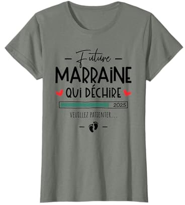 Annonce Grossesse Future Marraine 2025 Surprise Marraine T-Shirt