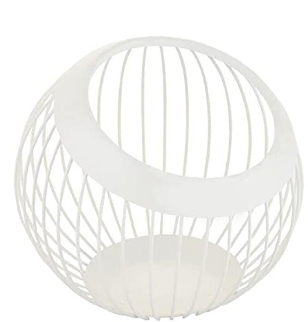 Fruit Basket Shelves Fruit Basket, Bread Basket, Metal Fruit Baskets, Ventilated Design Fruit Étagère, 20 Cm, White