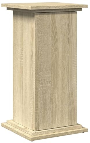 vidaXL Espositore con Portaoggetti Rovere Sonoma 31x30x60cm Truciolato, espositore a Colonna, vetrina, Mobile espositivo, piedistallo espositivo