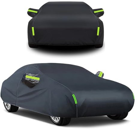 Autoabdeckung Wasserdicht für 𝖡𝖬𝖶 i3 Autoschutzhülle Vollgarage Auto Abdeckplane Winter & Sommer Garage Staubdicht wetterfeste Autohülle Autoplane