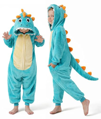 DILUFUN Kids Dinosaur Onesie Halloween Funny Costume Cosplay Pajamas DGR3