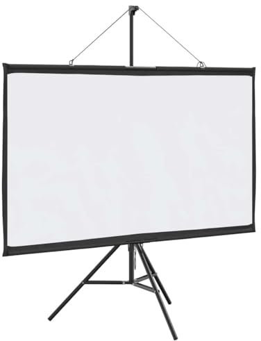 Snsowed Schermo di Proiezione con Treppiede 60 Pollici 16:9,Schermi di Proiezione,Portatile,Ideale per Home Theatre,Film all’Interno e Esterno-4101046