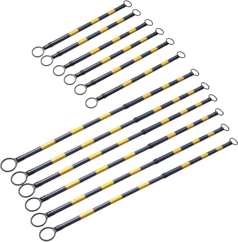 HGOuhK Conos de tráfico Poste de conexión de Cono de tráfico retráctil de 12 Piezas, Conector de Cono de plástico con película Reflectante
