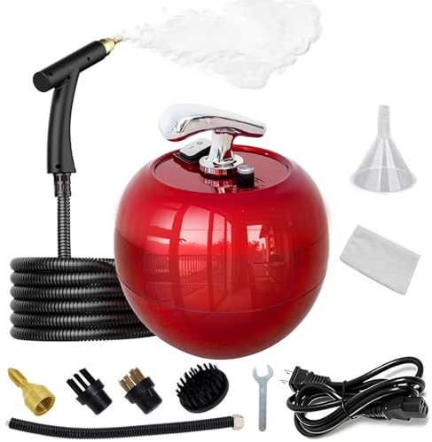 OUTIGO Limpiador a vapor, Calentamiento rápido en 15 segundos, con 6 ajustes de velocidad regulables, limpiador multiusos de 2000 W, ideal para limpiar papel pintado, suelos, alfombras y más