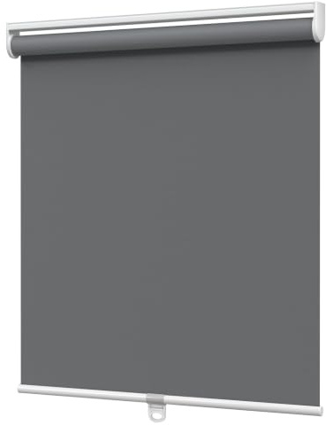Estor Enrollable Opaco Sin Cordón,Persianas con Resorte para Ventanas,Cortinas de Tela de Poliéster,Aislamiento Térmico,para Hogar y Oficina,Fáciles de Instalar,Personalizadas (Gray)