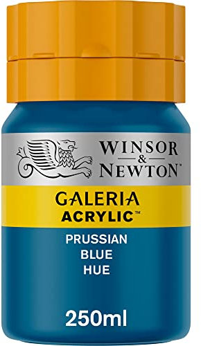Winsor & Newton 2137541 Galeria Acrylfarbe, hohe Pigmentierung, lichtecht, buttrige Konsistenz, 250 ml Tube - Preussischblau