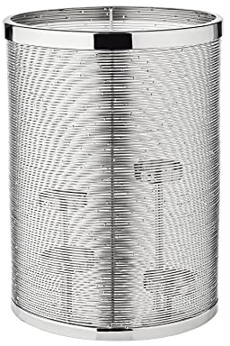 EDZARD Windlicht Hera, Edelstahl, Silber, Höhe 35 cm, für 4 Maxi-Teelichter oder Stumpenkerzen ø 6 cm