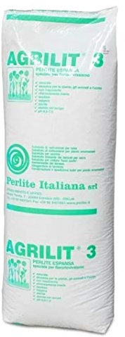 PERLITE ITALIANA AGRILIT 3 AGRIPERLITE LT.100 per USO AGRICOLO Colore Bianco MM 3-5 - MIGLIORAMENTO DEL TERRENO