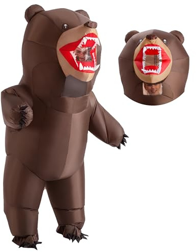 Spooktacular Creations Inflatable Costume Full Body Bear Air Blow-up Deluxe Halloween Costume - Adult One Size