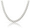 Hochwertige Silberkette aus Edelstahl • Robuste Silber Halskette • Massive Königskette 60 cm | 4 mm • Cuban Link Chain Glieder-Kette Panzerkette • Handgemachter Herren-Schmuck (Silber 4mm)