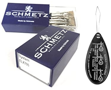 Overlock/Serger ELx705 Coverstitch Sewing Machine Needles, Box of 100, Size 90/14, Includes Large Needle Threader