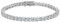 Dunnett Taylor White Gold Plated 4mm Cubic Zirconia Classic Tennis Bracelet for Women