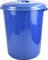 LAVV HOUSEWARES LTD 50L Large Plastic Outdoor Garden Waste Rubbish Dust Bin with Locking Lid Blue