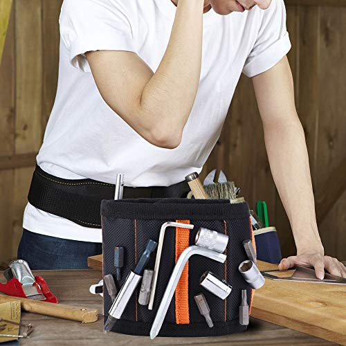 Superstarkes 10-Magnetarmband für Tischler und Handwerker, 1680D Oxford-Gewebe, Wasserabweisend, Verstellbarer Riemen