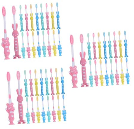 NOLITOY 3 Sätze Dichtungsset Babyzahnbürste Füllfilter/Mädchenbrosche Zahnbürste Für Den Täglichen Bedarf Kaninchen Zahnbürstenglas Deckelaufkleber Cartoon 32 Stück * 3