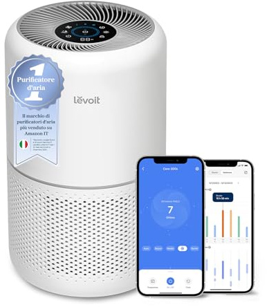 LEVOIT Luftreiniger für Allergien und PM2,5, HEPA-Filter, Luftqualität, gegen 99,97% der Milben, Pollen, Gerüche, Schimmel, CADR 240 m³/h, 50 m², 22 dB, Schlaf- und Auto-Modus