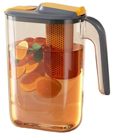 Caraffa Frigo, 2600ml Brocce D'acqua Per Porta Del Frigorifero Con Coperchio, Caraffa Di Plastica Con Filtro, Brocce D'acqua Di Plastica Per Tè Freddo E Succo Di Frutta, Bevande Calde O Fredde