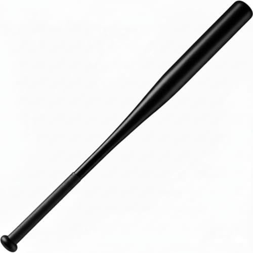Mazza da Baseball in Acciaio 71cm Rinforzata Super Resistente Peso 1Kg Nera, Color Argento o Rossa con Grip (Nero | New)