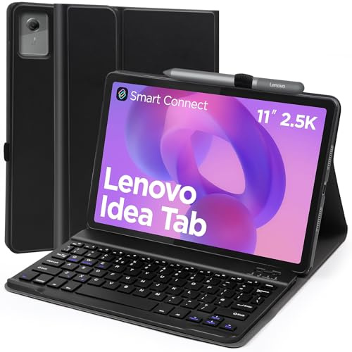 Zabatoco Funda con Teclado para Lenovo Idea Tab 11 Pulgadas 2025, QWERTY Español Ñ, Bluetooth Magnéticamente Teclado para Lenovo Idea Tab 11 TB-336ZU / TB-336FU, Negro
